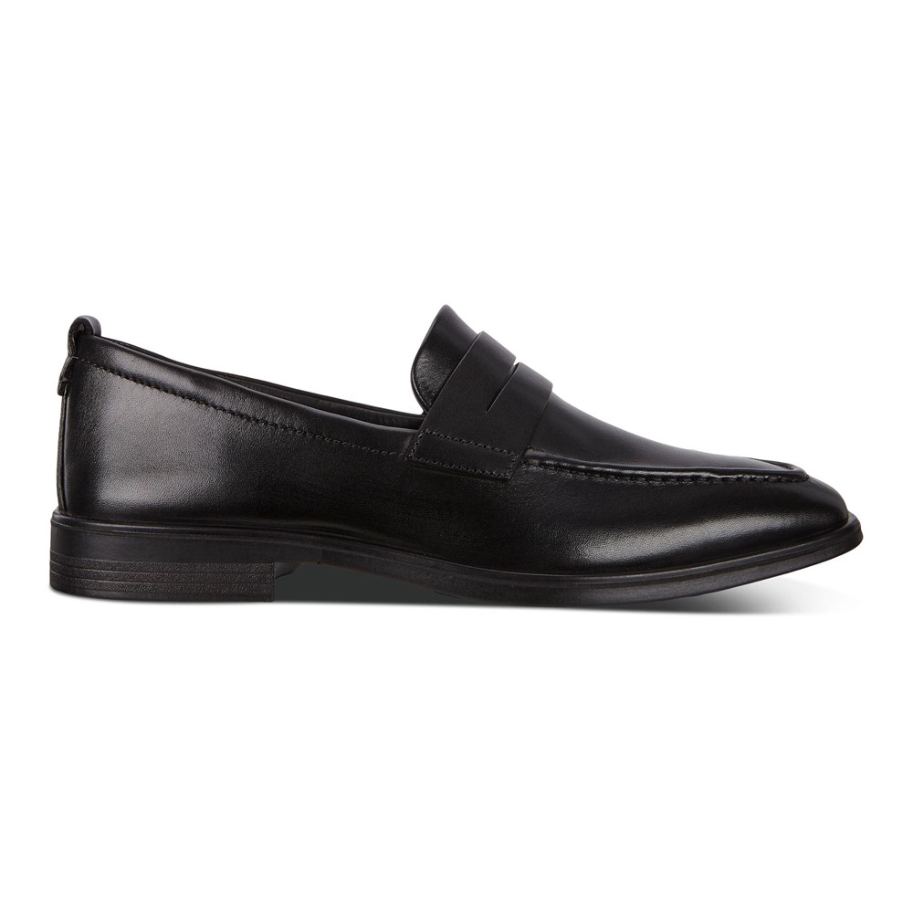 ECCO Mens Loafers Black - Melbourne Penny - CUV-687940